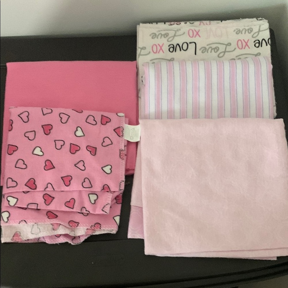 Pink and Patterned Fabric Bundle